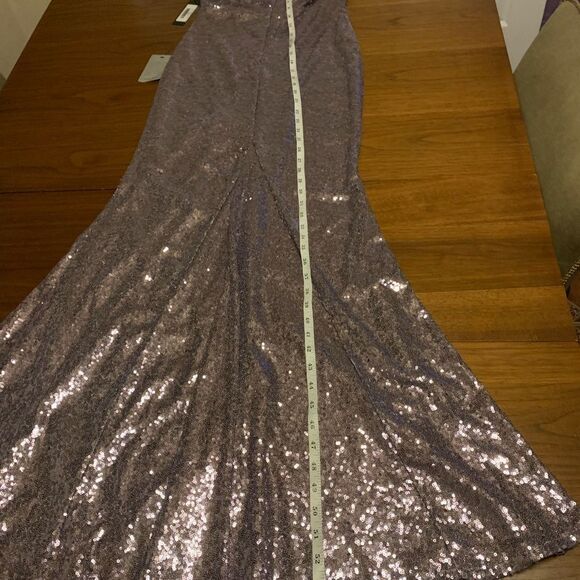 Lulus Lilac Sequin Strapless Maxi Dress NWT Size Medium Holiday Party NYE Gown - Picture 10 of 14